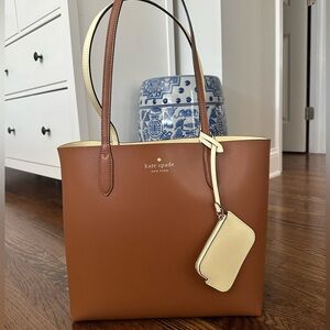 Kate Spade Tan and Cream Tote Bag